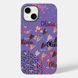 Funda de iPhone 14 personalizada Purple Colorful H
