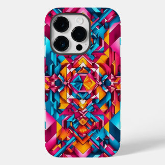 Funda de iPhone 14 Pro de Fusión Geométrica Negrit