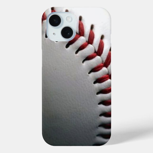 Funda de iPhone 15 de béisbol (Reverso )