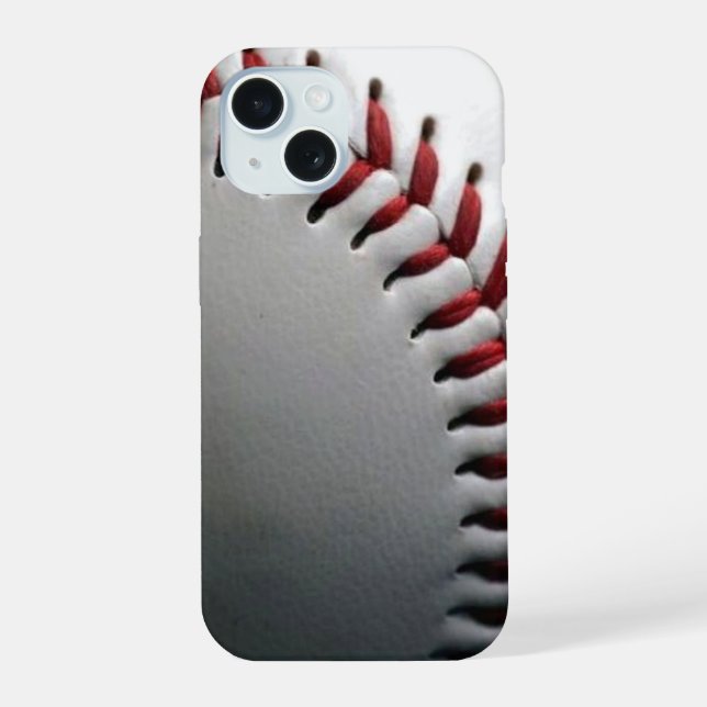 Funda de iPhone 15 de béisbol (Reverso )