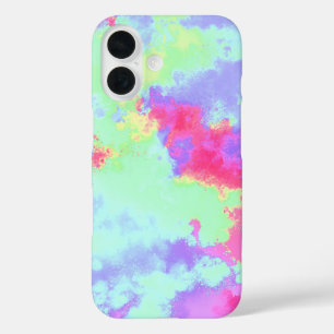 Funda de iPhone 16 con bandeja de pintura arcoiris