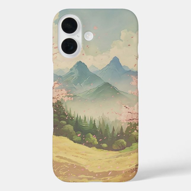 Funda de iPhone 16 de Anime Spring Blossom (Reverso )