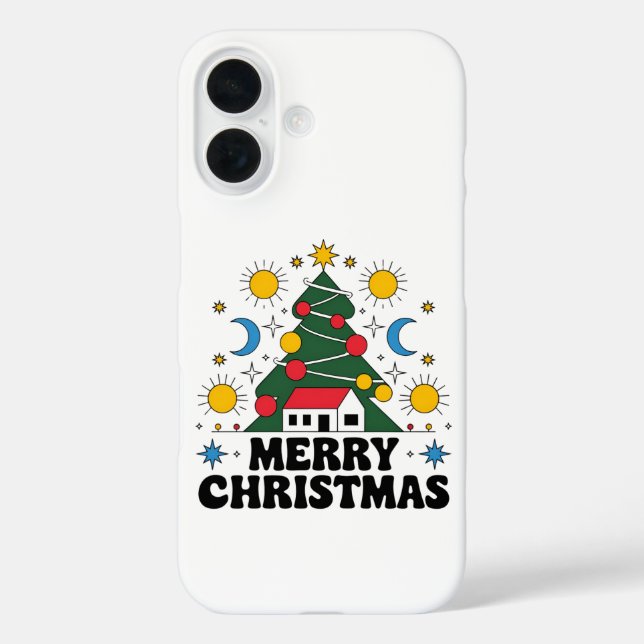 funda de iPhone 16: Estuche New Merry Christmas /  (Reverso )
