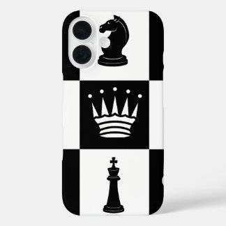 Funda de iPhone 16 piezas de ajedrez clásicas