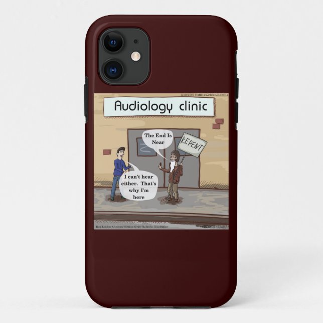 Funda de iPhone 5/5S divertida para Audiología (Reverso)