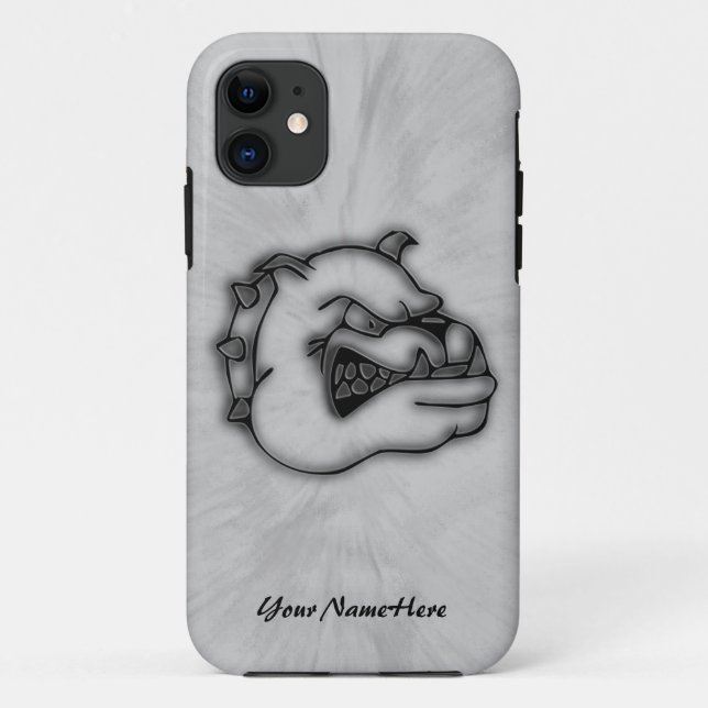 Funda de iPhone 5 de Bulldog loco (Reverso)