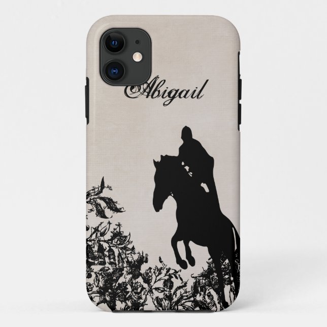 Funda de iPhone 5 de jumping ecuestre de caballos (Reverso)