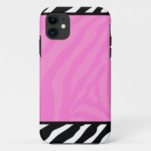 Funda de iPhone 5 de moda de banda de cebra rosa