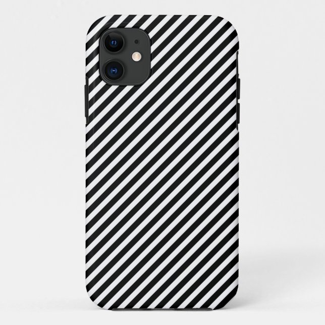 Funda de iPhone 5 rayas blancas y negras (Reverso)