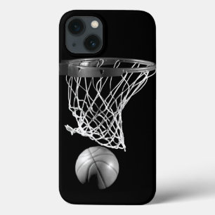 Funda de iPhone 6 de baloncesto blanco y negro