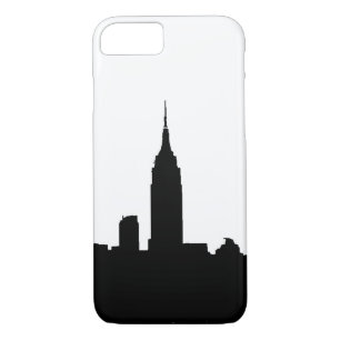 Funda de iPhone 7 de Black White New York Silhouet
