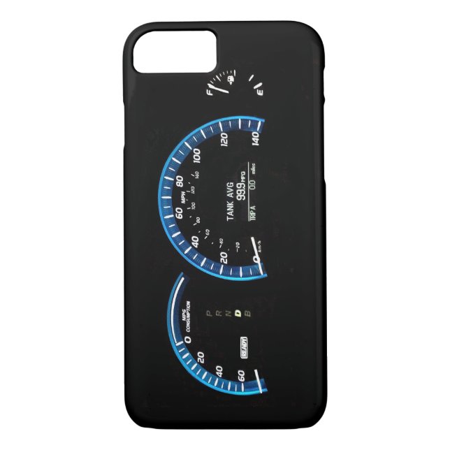 Funda de iPhone 7 de Hybrid Car Instrument Cluster (Reverso)