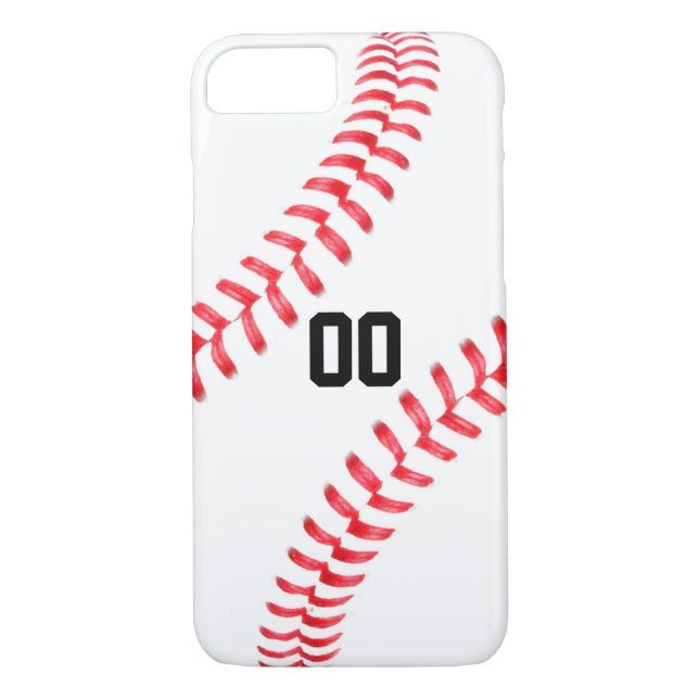 Funda de iPhone 7 personalizado de béisbol (Reverso)