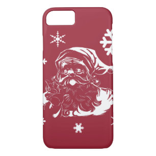 funda de iPhone 7, Santa Claus, Navidades de Snowf