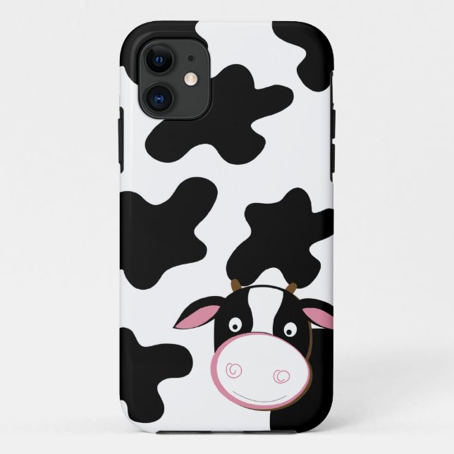 Funda de iPhone blanco y negro de vaca lechera 5 (Reverso)