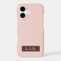 Funda de Iphone de cuero rosa Personalizada de mod