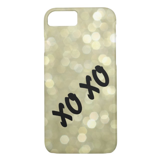 Funda de iPhone Gold Hugs & Kisses 7 (Reverso)