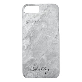 Funda de iPhone Granite Gris con nombre personaliz
