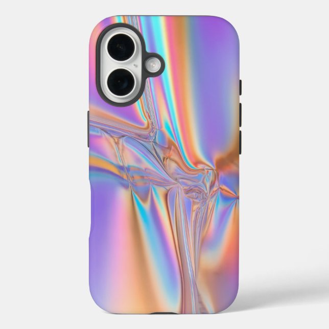 Funda de iPhone iridiscente holográfico de lujo 16 (Reverso )