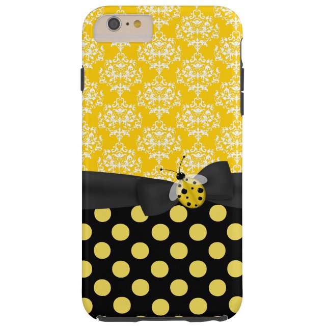 funda de iPhone Ladybug 6 Plus amarillo lindo (Reverso)