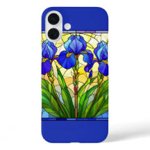 Funda de iPhone/ Pad con iris azul artesano de vid