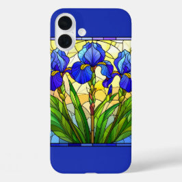 Funda de iPhone/ Pad con iris azul artesano de vid