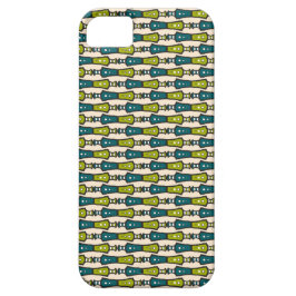 Funda de iPhone tribal verde Verde azulado crema n