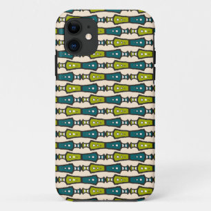 Funda de iPhone tribal verde Verde azulado crema n