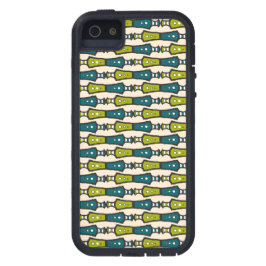 Funda de iPhone tribal verde Verde azulado crema n