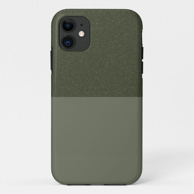 Funda de iPhone verde de mosaico texturizado 11 -  (Reverso)