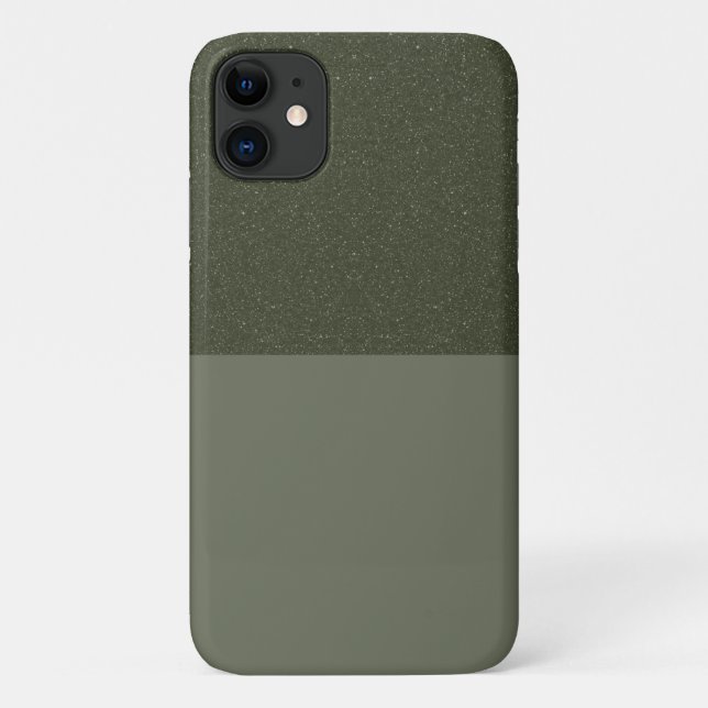 Funda de iPhone verde de Top Moss con textura 11 - (Reverso)