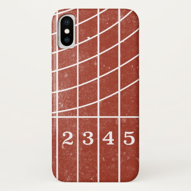 Funda de iPhone X con estilo de pista de ejecución (Reverso)