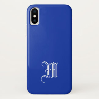 FUNDA de iPhone X de fondo sólido AZUL EGIPCIO
