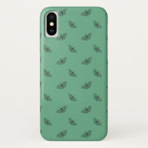 funda de iPhone X en diseño de mariposa verde