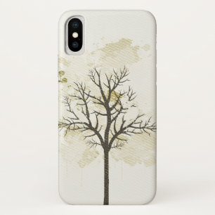 Funda de iPhone X Gold Tree