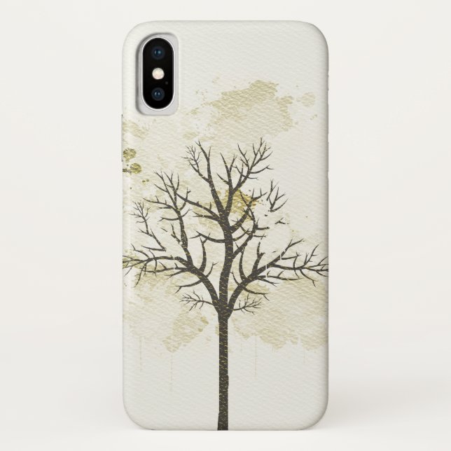 Funda de iPhone X Gold Tree (Reverso)