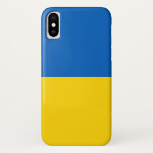 Funda de Iphone X patriótico con bandera de Ucrani