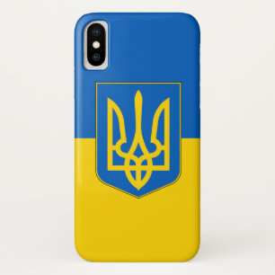 Funda de Iphone X patriótico con bandera de Ucrani