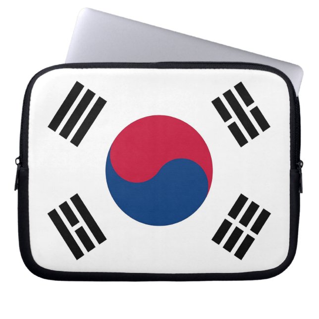 Funda de laptops de bandera surcoreana (Frente)