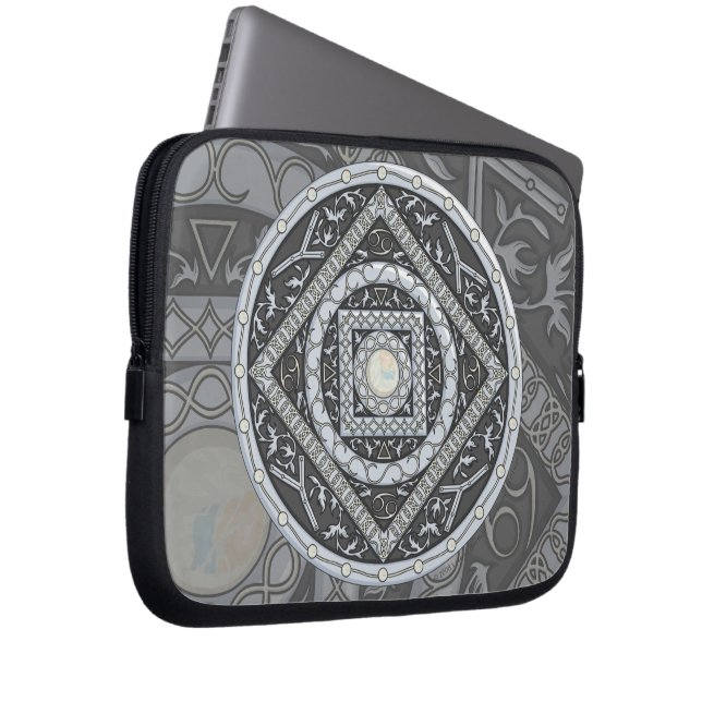 Funda de laptops de Cáncer Mandala (Anverso derecho)