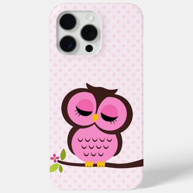 Funda de Lechuza Rosa Cute para el iPhone 5 (Reverso )