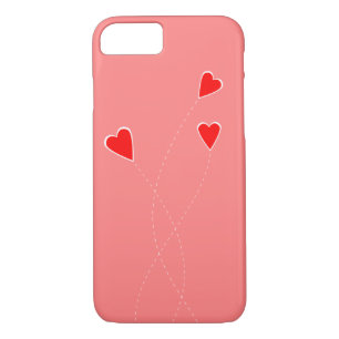 Funda de los corazones rojos