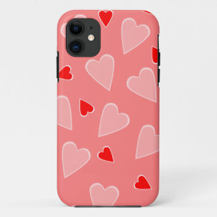 Funda de los corazones rojos