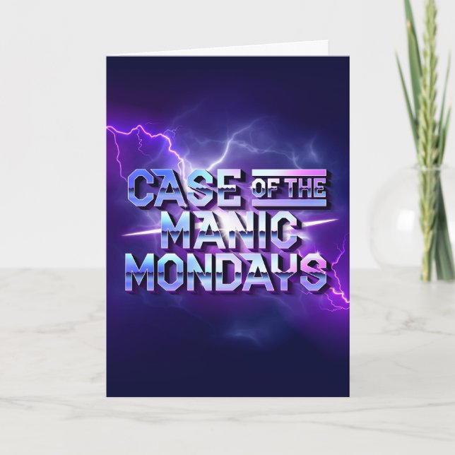 Funda de los lunes maníacos / tarjeta doblada (Anverso)