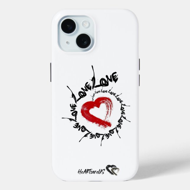Funda de Love Hearts iPhone 15 (Reverso )