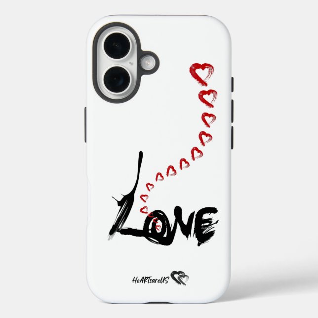 Funda de Love Hearts iPhone 16 (Reverso )
