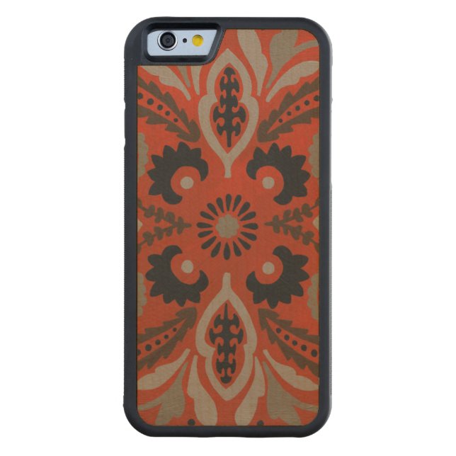 Funda De Madera Para iPhone De Carved Cinnabar Suzani II (Reverso)