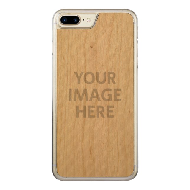 Funda De Madera Para iPhone De Carved Foto de encargo personalizada (Reverso)