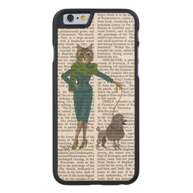 Funda De Madera Para iPhone De Carved Gato y caniche (Reverso)
