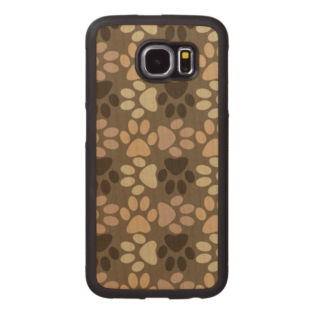 Funda De Madera Para Samsung Galaxy S6 De Carved Diseño de impresión de hoja (Reverso)
